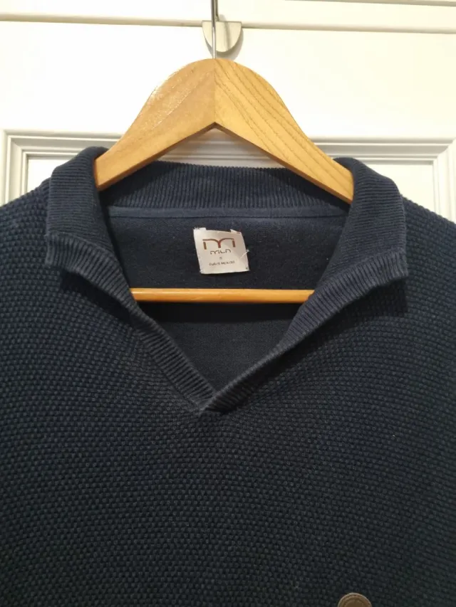 Jersey Milano Cuello Camisa Azul Talla M
