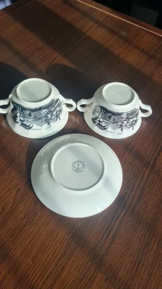 Juego Tazónes y Plato La Cartuja Sevilla