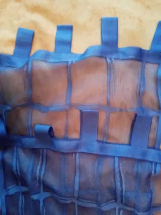 Tende a vetro blu trasparenti