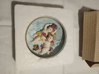 Quadretto Angioletti Ceramica Decorato