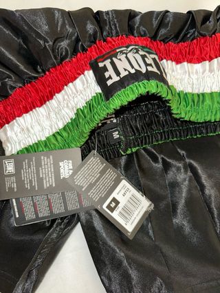 Pantalón Boxeo Leone Negro Tricolor