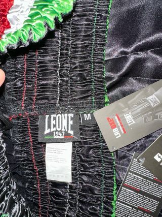 Pantalón Boxeo Leone Negro Tricolor