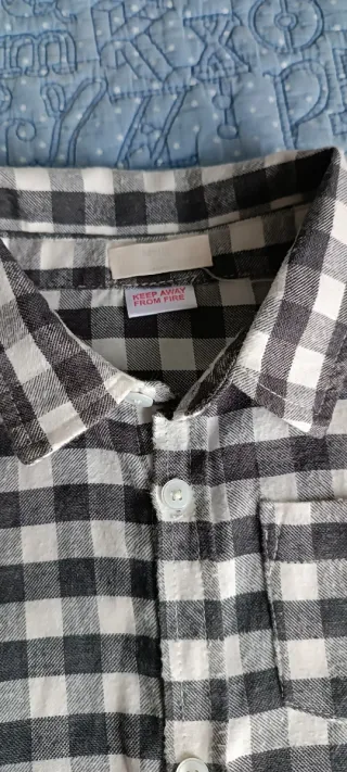 Camisa cuadros niño Mango