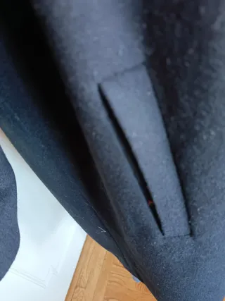 Chaquetón vintage años 90 negro y talla 42.