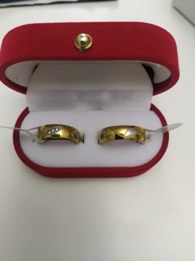 COPPIA FEDI DESIGN FOGLIE INTARSIATE PLACCATE ORO