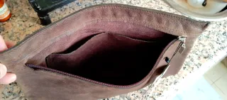 Cartera de piel Rarity marrón