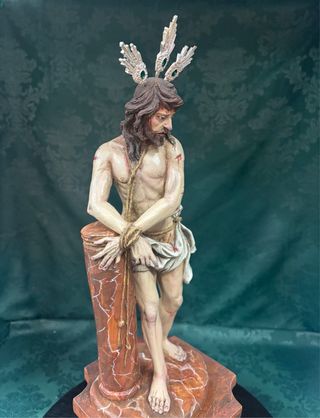 Jesús atado a columna autor Pedro Ramírez Pazos