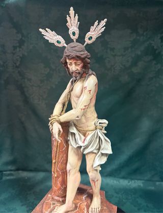 Jesús atado a columna autor Pedro Ramírez Pazos