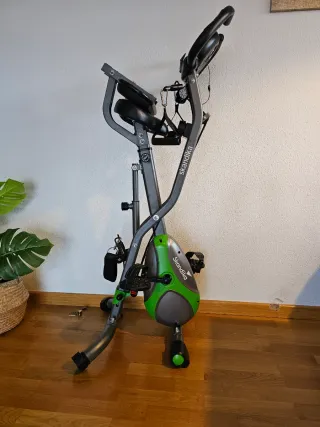 Bicicleta statica pieghevole Skandika, sella larga