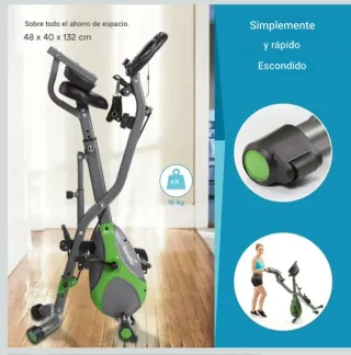 Bicicleta statica pieghevole Skandika, sella larga