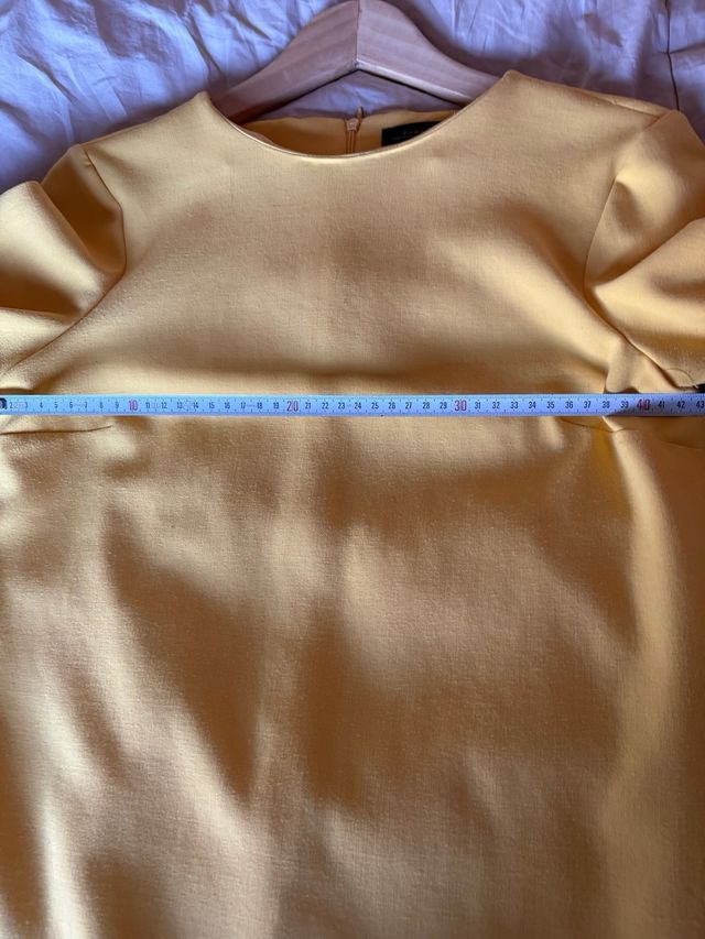 Vestito Zara Giallo Manica A Campana