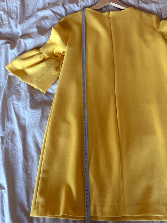 Vestito Zara Giallo Manica A Campana