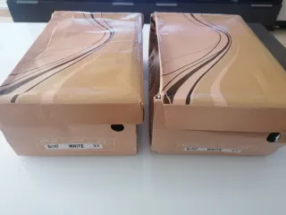 2 pares Botines Mujer Marrones y Blancos Talla 37