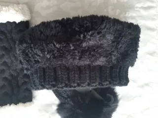 Gorro y bufanda Vicky Style negro