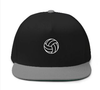 Gorra plana con logo de voleibol
