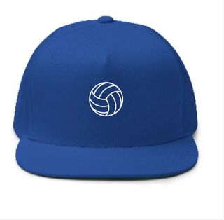 Gorra plana con logo de voleibol