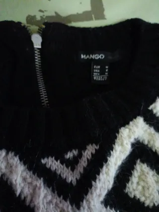 Jersey invierno geométrico blanco y negro