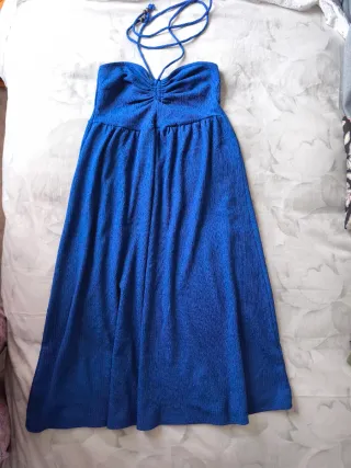 Vestido midi azul de verano