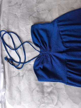 Vestido midi azul de verano