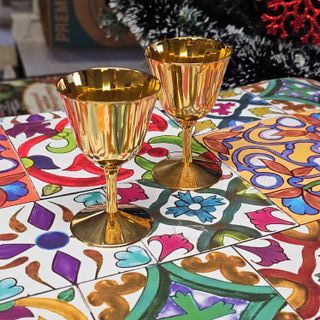 Calice in ottone dorato