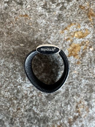 Anillo Swatch Cuero y Acero con Diamante