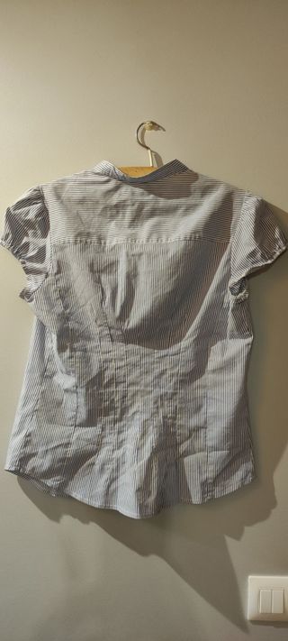 Camisa Zara rayas azul y blanco