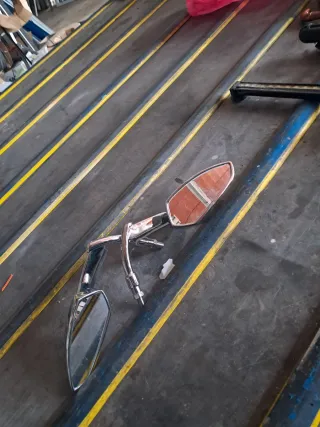 Espejos retrovisores moto cromados