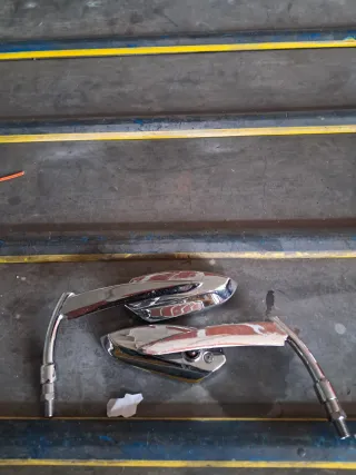 Espejos retrovisores moto cromados