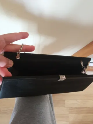 Bolso de fiesta negro 25 cm