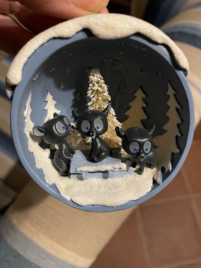 Pallina di Natale Disney Animaletti sul Treno di Natale