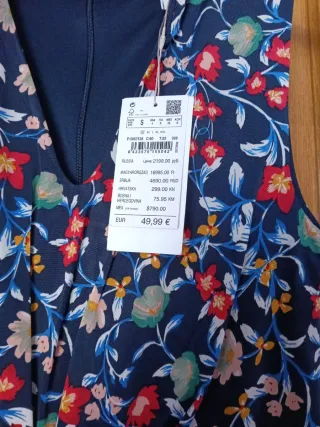 Vestido M&Co floral azul talla M