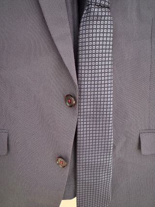 Traje Boston Azul con Corbata