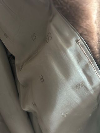 Abrigo largo marrón mouton