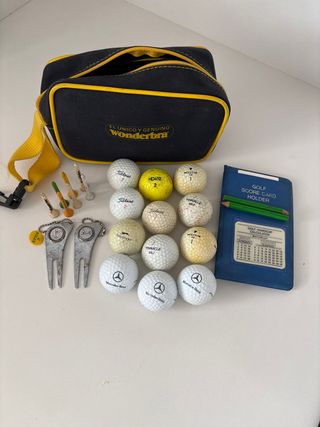 Bolsa Golf con 12 Bolas, Picas y Marcador