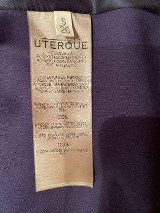 Gabardina Uterqüe Algodón Azul