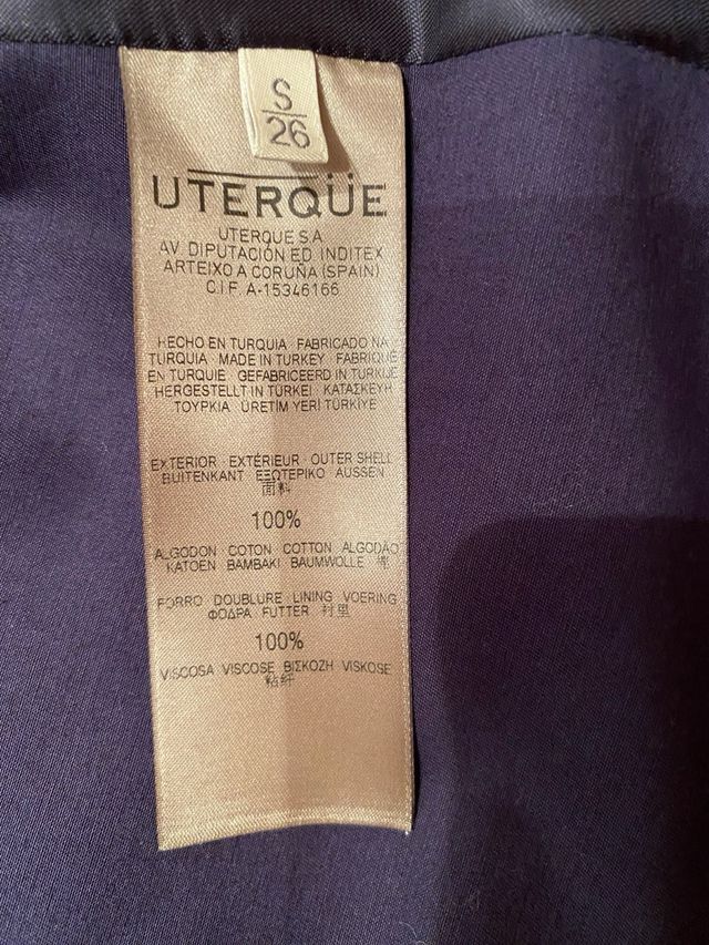 Gabardina Uterqüe Algodón Azul