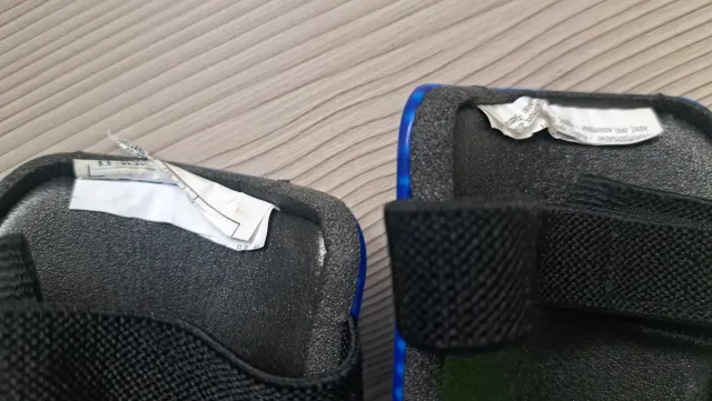 Espinilleras Fútbol Kipsta Azul.