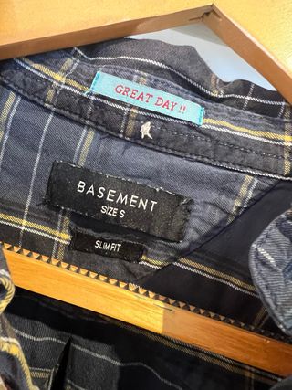 Camisa de cuadros hombre azul