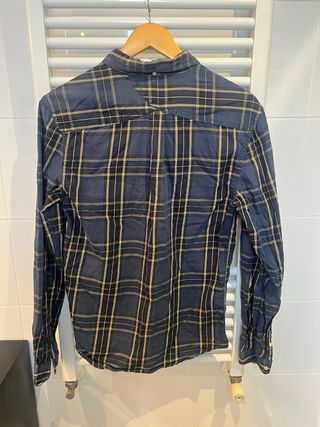 Camisa de cuadros hombre azul