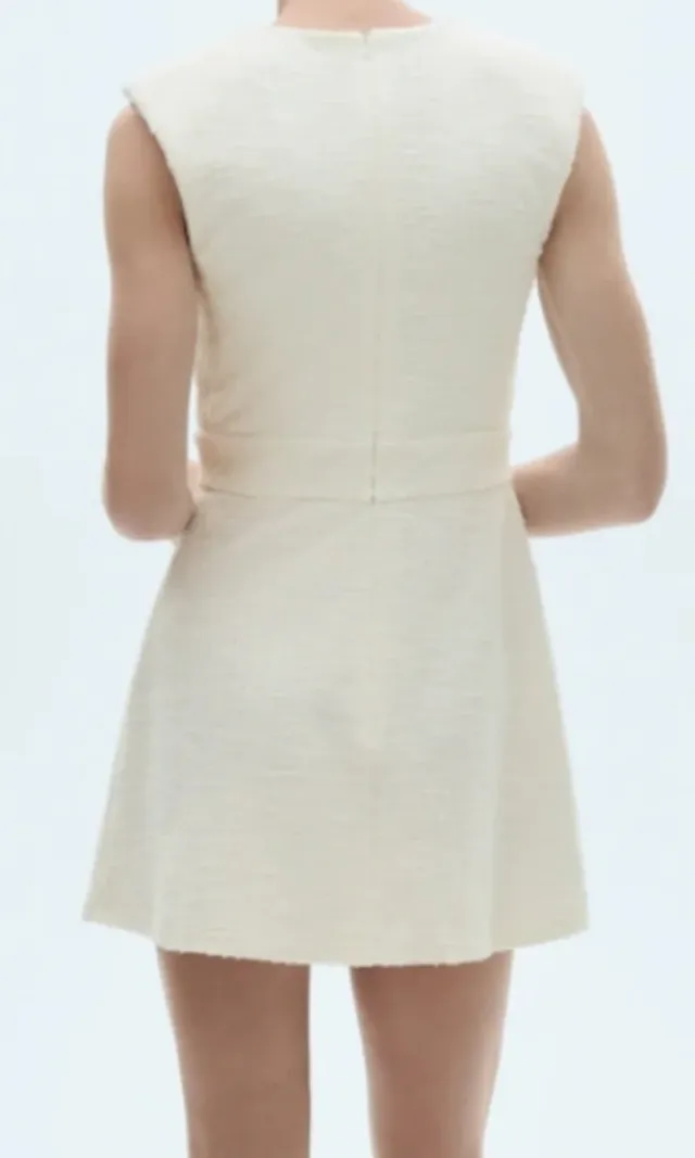 Vestido Mango Blanco Talla S