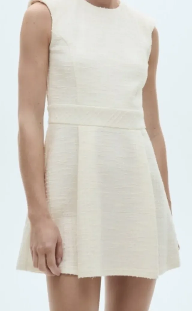 Vestido Mango Blanco Talla S