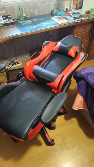 Silla Gaming Negra y Roja