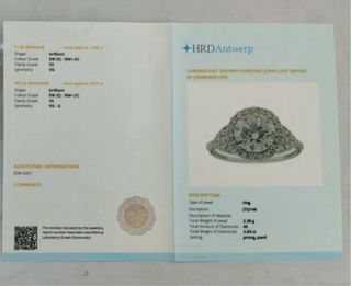 Anillo Diamantes 2,63ct Certificado HRD