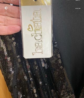 Vestido corto lentejuelas negro