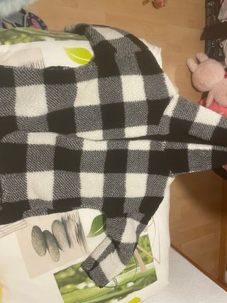 Chaqueta borrego cuadros mujer