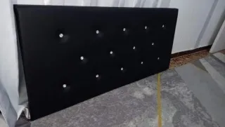 Cabecero polipiel negro 135x60