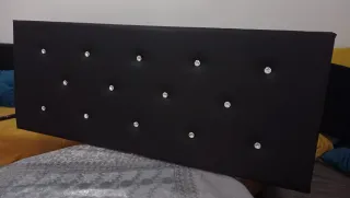 Cabecero polipiel negro 135x60