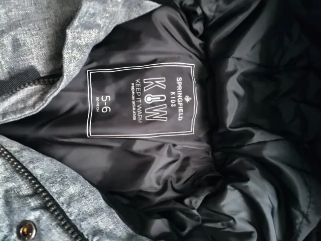 Chaqueta niño gris jaspeada capucha de Springfield