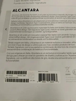 Funda Teclado Microsoft Surface Go Ice Blue