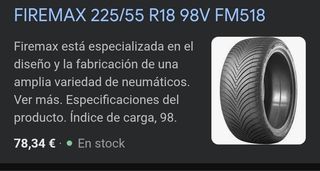 Neumático Firemax FM518 225/55 R18 98V Nuevo
